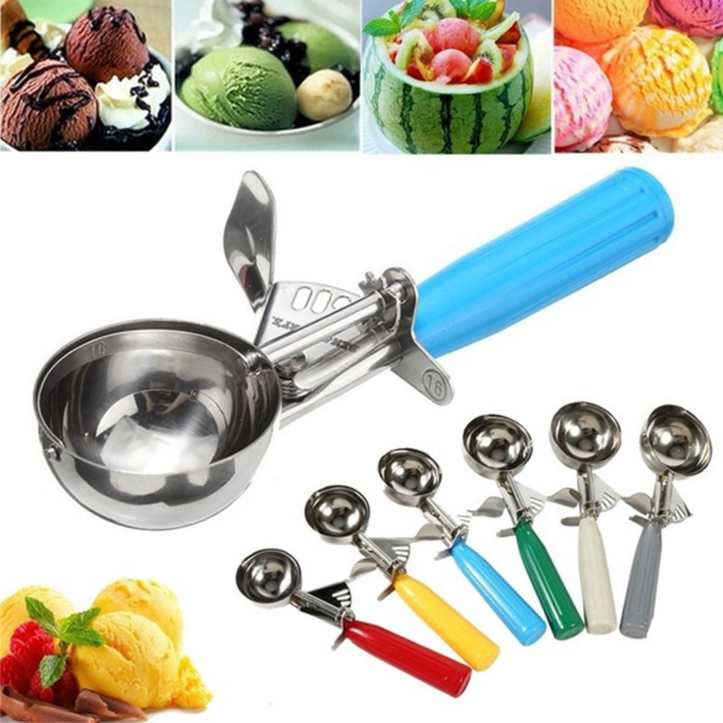 Muỗng múc kem EPOCH bằng thép không gỉ 9 kích thước tùy chọn tiện dụng
