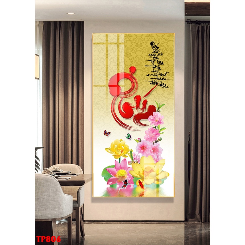 Tranh thư pháp chữ Phúc TP806 - Tranh dán tường Thuận Phát
