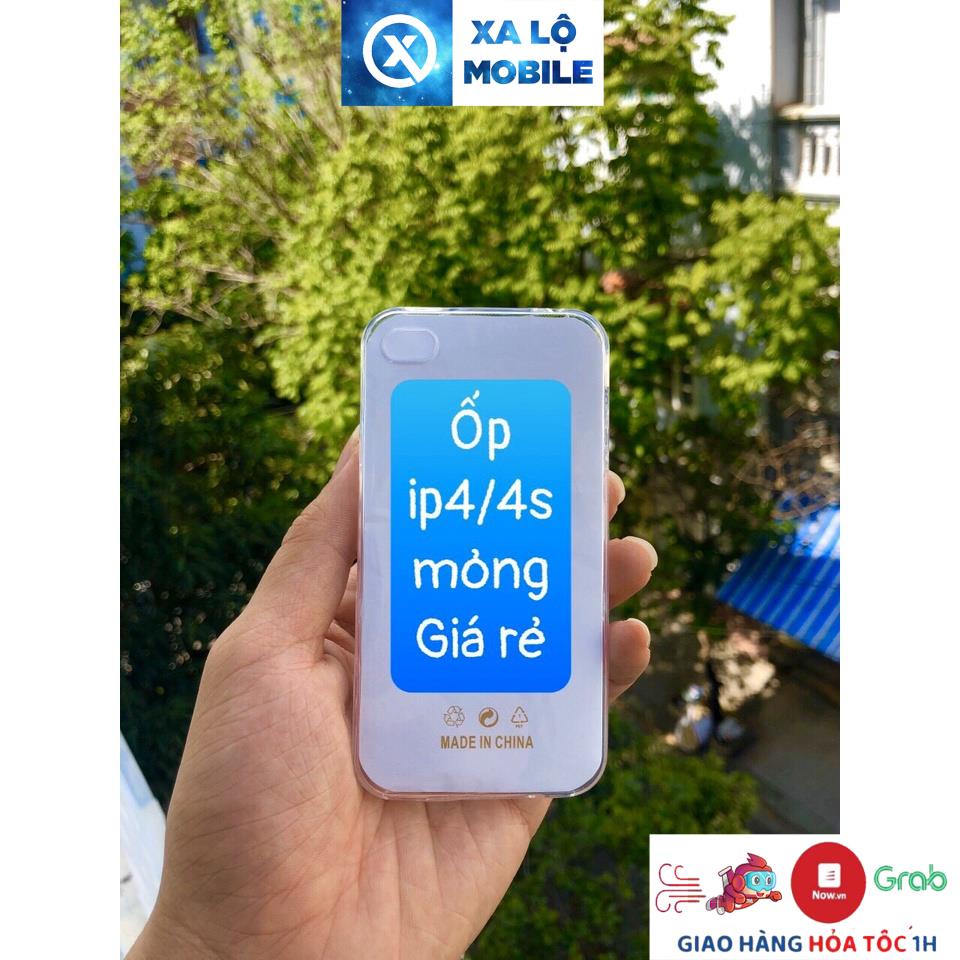 Ốp iphone 4 và iphone 4s ip4 ip4s dẻo silicon loại mỏng