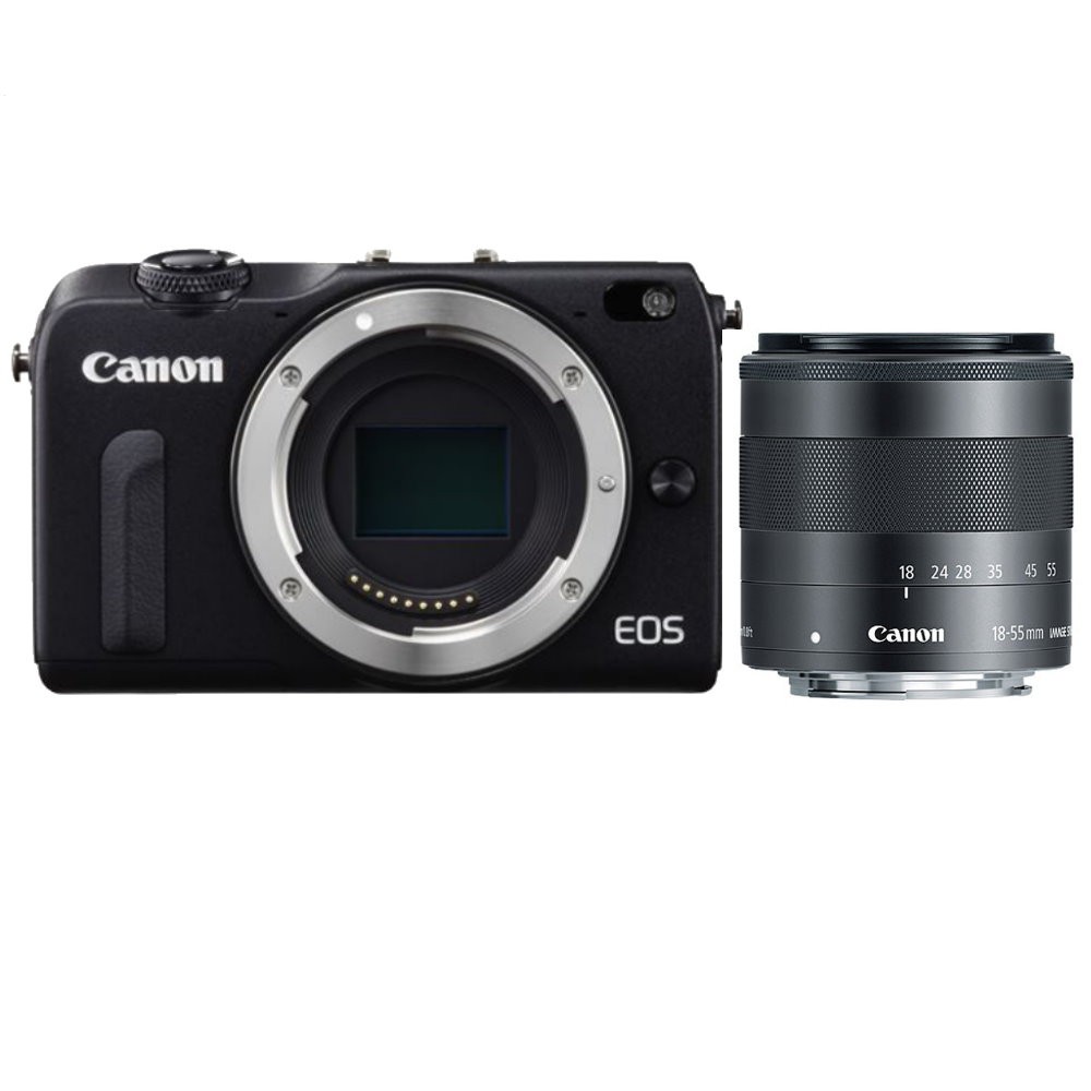 Máy Ảnh Canon EOS M2 Kèm Ống Kính EFM 1855mm + Đèn Flash 90EX