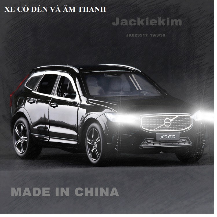 Mô hình xe ô tô đồ chơi trẻ em mẫu xe Volvo XC60 tỉ lệ 1:32 hãng Jackie kim - xe bằng kim loại