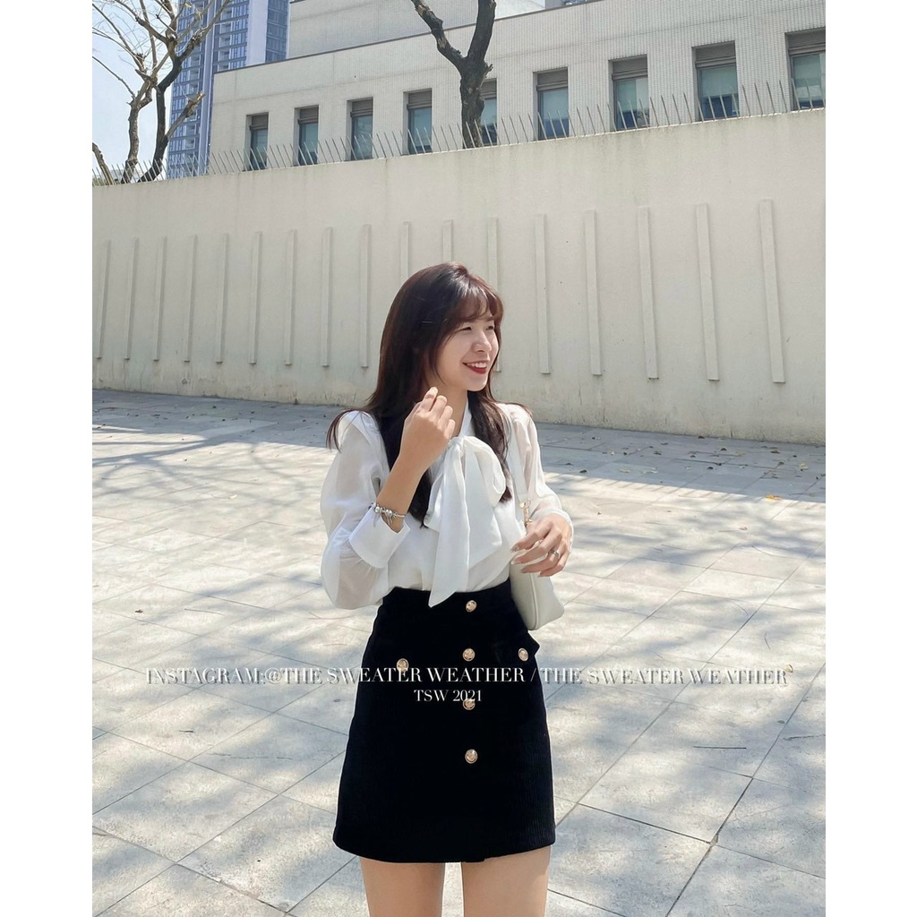 áo sơ mi tơ 2 lớp , áo sơ mi tay bồng nút ngọc hàng QCCC loại 1 A0007  kaca