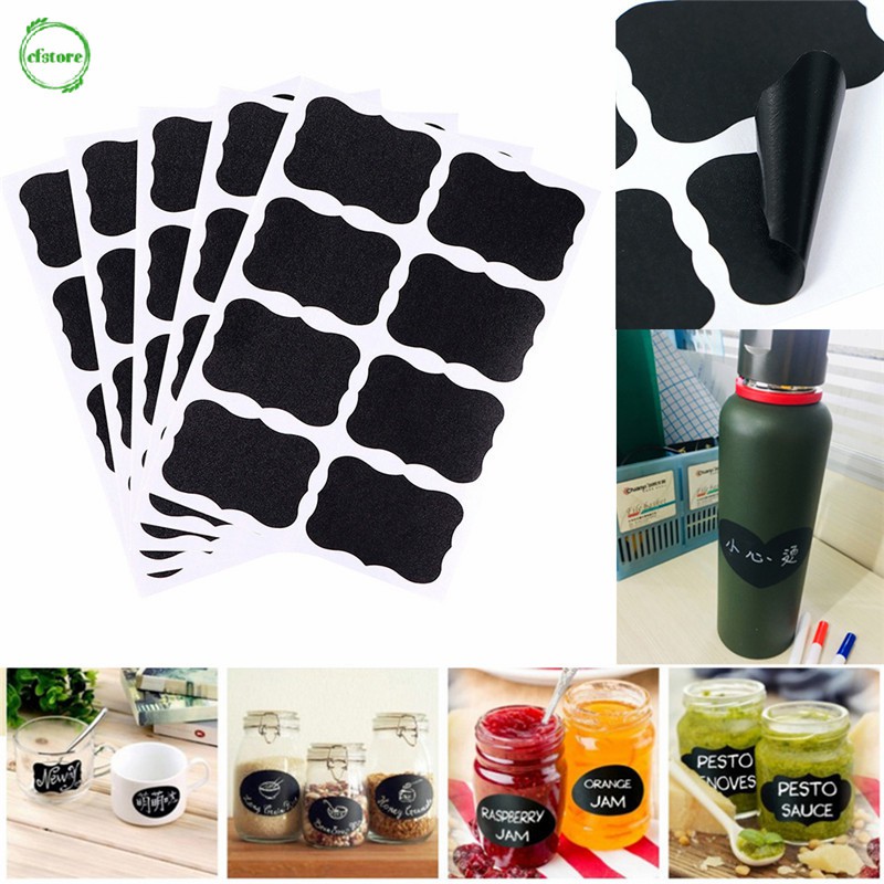 Bộ 8 cái nhãn tên dán lọ viết phấn 5x3.5cm thiết kế cao cấp tiện lợi