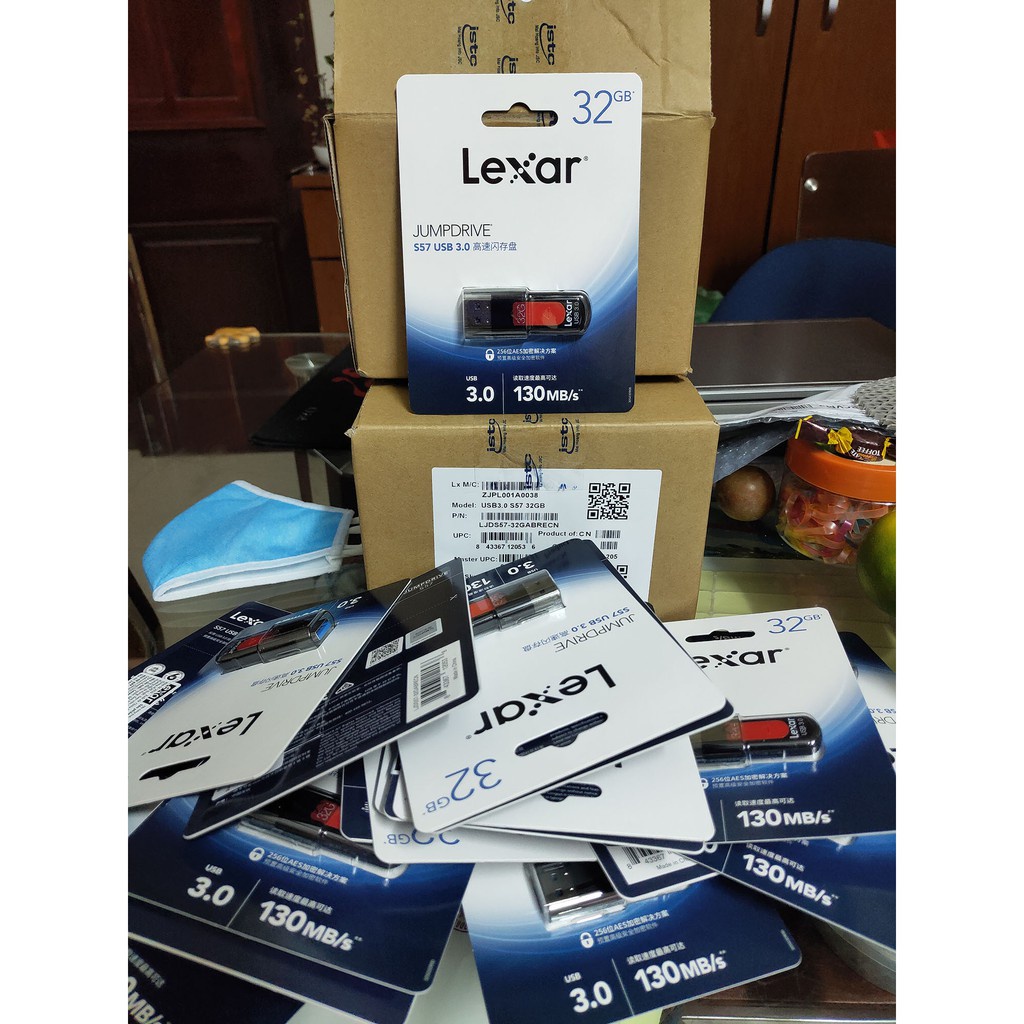 USB 32Gb Lexar Jumdrive S57 / V100 USB 3.0 Cao Cấp -Kiểu Dáng Sang Trọng-Bảo Hành 12 Tháng