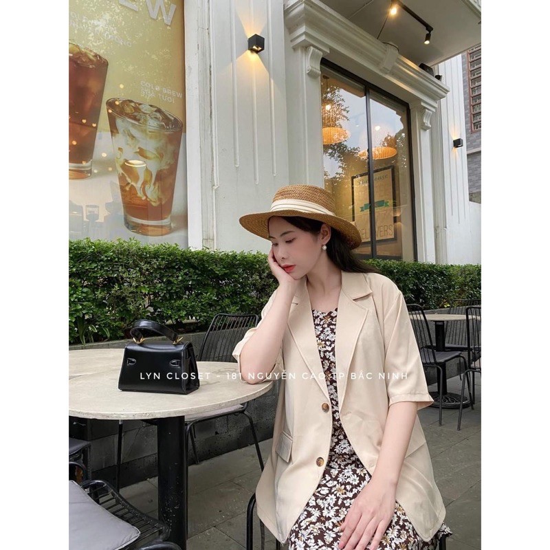 Áo khoác blazer tay lỡ chất vitex áo vest tay cộc tay lửng - VIDEO / HÌNH THẬT | BigBuy360 - bigbuy360.vn