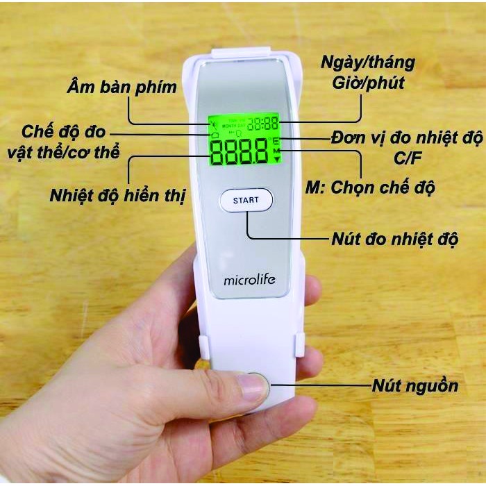 Nhiệt Kế Điện Tử Hồng Ngoại Microlife FR1MF1 Thụy Sĩ - Bảo Hành Chính Hãng 2 Năm, Đo Thân Nhiệt Trán