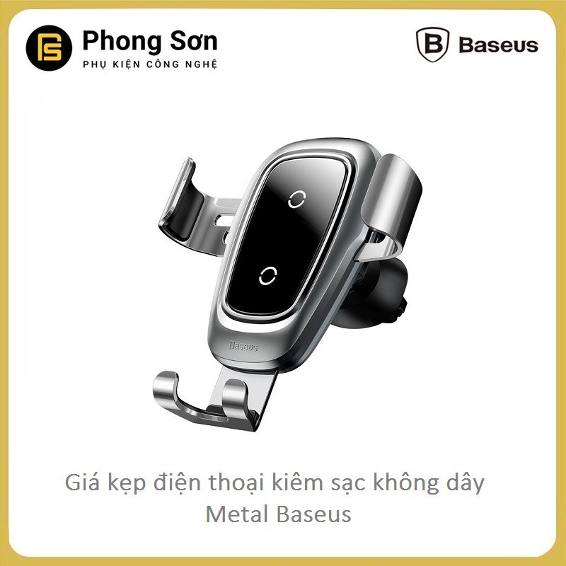 Giá đỡ điện thoại kiêm sạc không dây  Baseus Metal Gravity Car Mount Trên ôtô ( Gắn cửa gió điều hòa chắc chắn ) | BigBuy360 - bigbuy360.vn