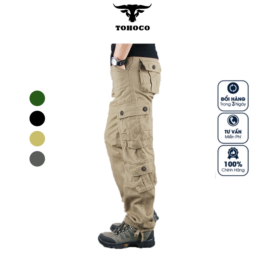 Quần Kaki 8 Túi Nam Trung Niên Cao Cấp Bền Bỉ Và Phong Cách