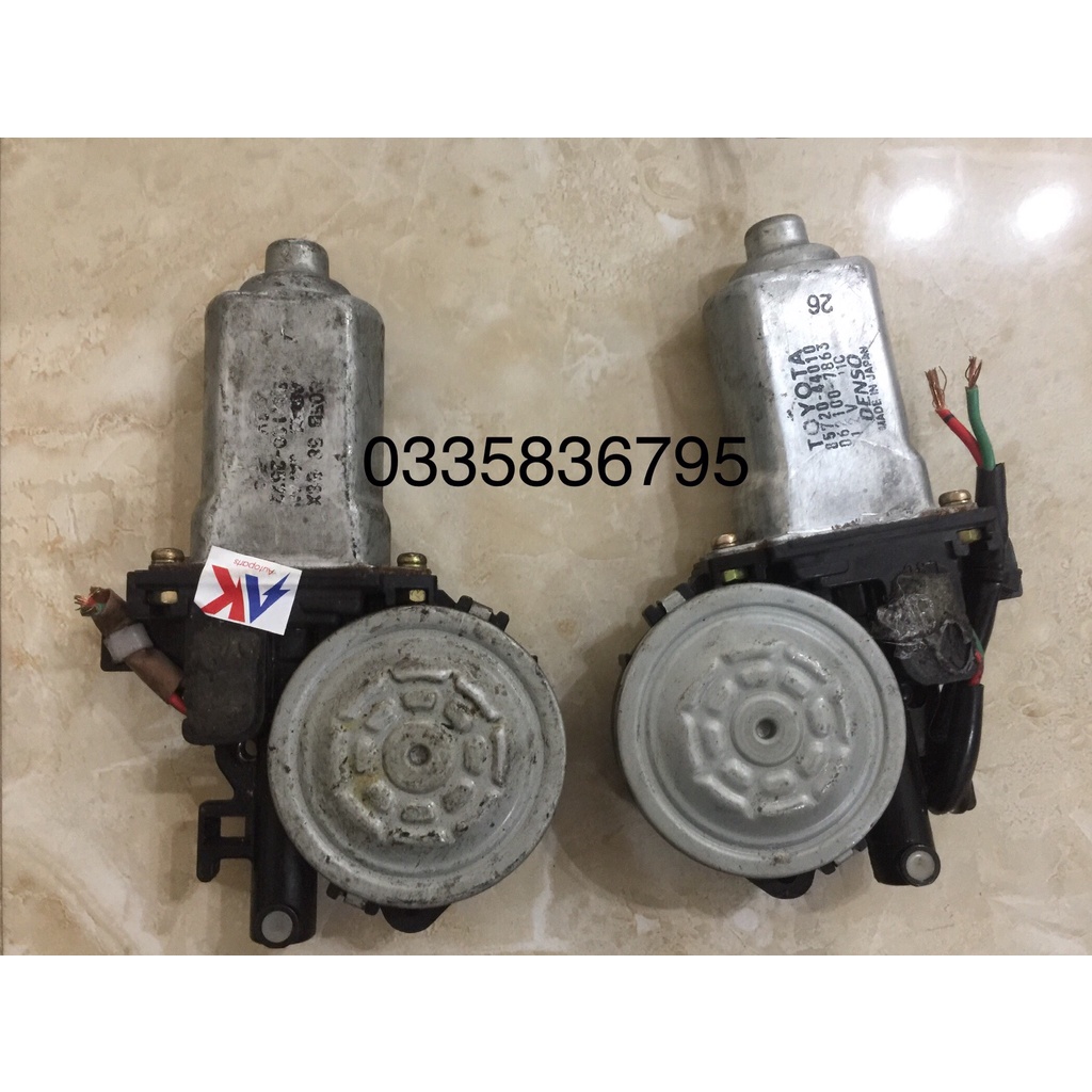 Mô tơ lên xuống kính bãi Toyota Vios-Altis -Zace-Yaris -Inova 7 răng 2 giắc 12V