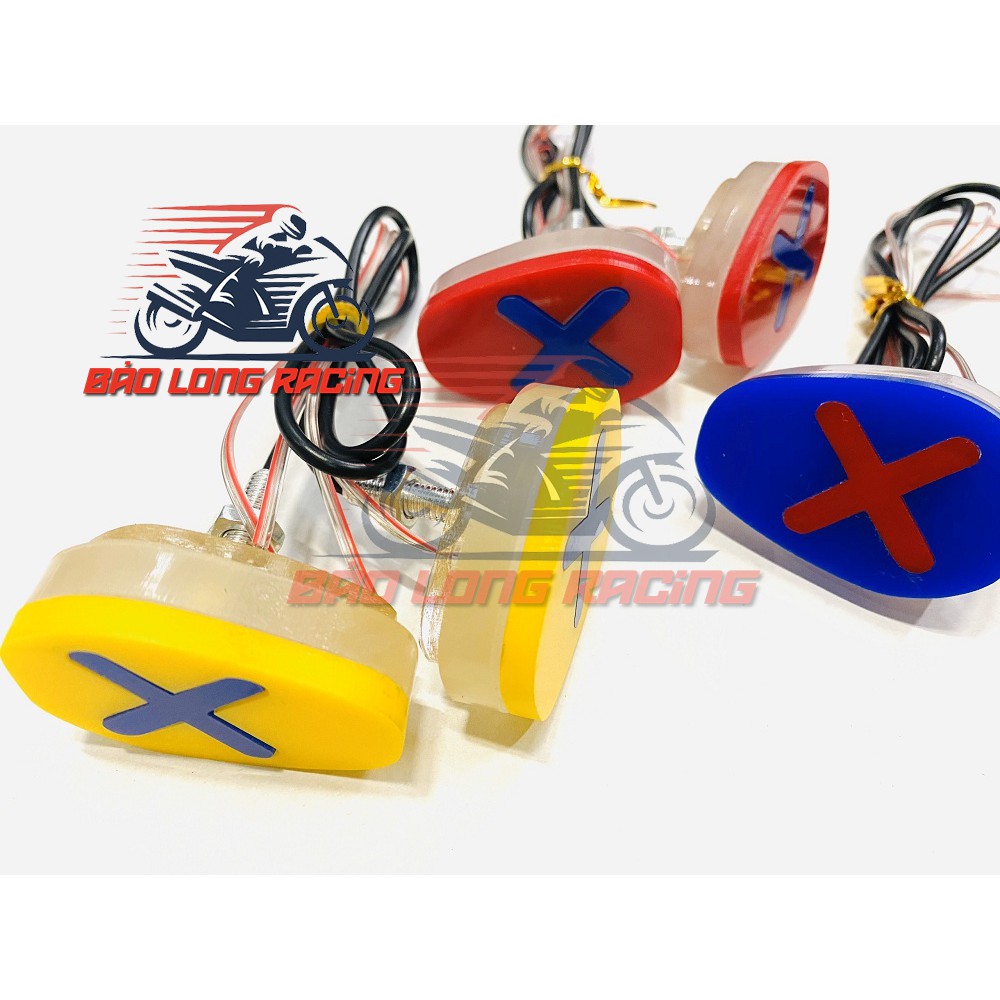 Xi nhan Led X 3 tầng gắn các loại xe máy