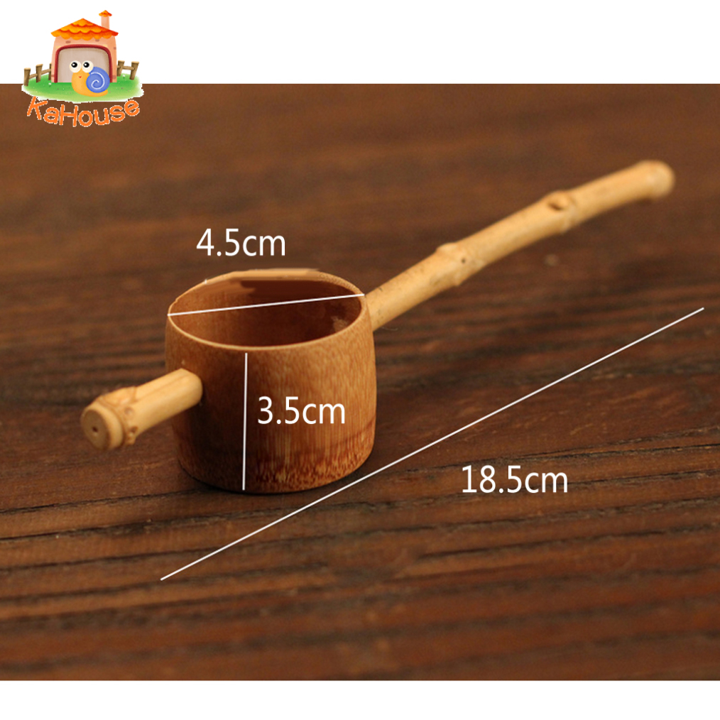 [whsmell]Scoop Bamboo Loose Tea Leaf Strainer Herbal Spice Infuser Diffuser Cup Spoon 5 Size