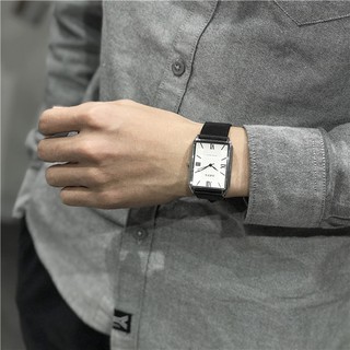 Đồng Hồ Đôi Rate Dây Da Cao cấp Chính Hãng Thiết Kế Mặt Chữ Nhật Sang Trọng