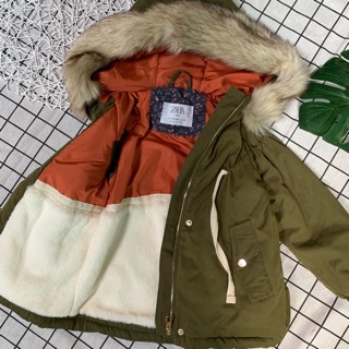 Áo parka zara bé gái