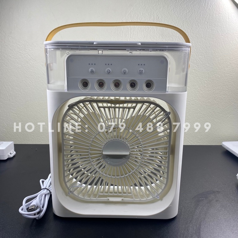 Quạt Điều Hòa Hơi Nước mini để bàn làm việc 7 chế độ đèn led