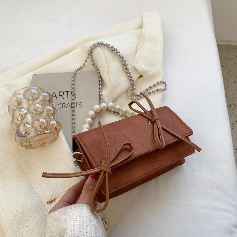 Túi đeo chéo vai IELGY đính hạt ngọc trai giả thời trang dành cho nữ