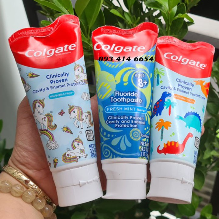 Kem đáng răng Colgate dành trẻ em dành cho bé từ 2 tuổi trở lên, ngừa sâu răng tối đa, hương vị trái cây