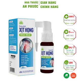 Dung dịch xịt họng Nhất nhất ⚡ CAM KẾT CHÍNH HÃNG ⚡ Hỗ trợ làm giảm nhanh ngứa họng, ho, thanh quản, khản tiếng
