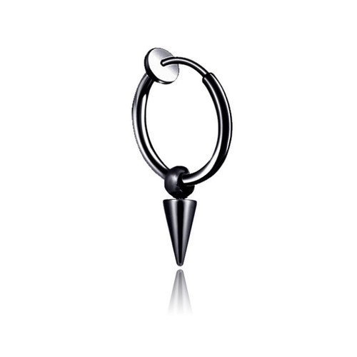 Bông Tai Nam Loại Kẹp Ko Cần Bấm Lỗ Tai Titan Ko Đen TT 2575 - 1 Chiếc