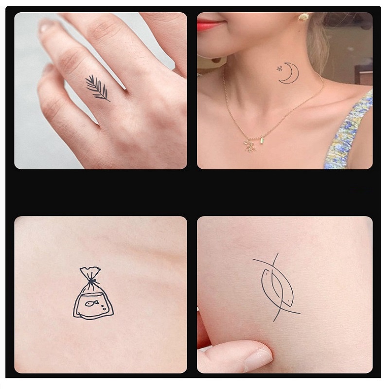 Bộ 32 hình xăm mini dán tạm thời unisex chống thấm nước có thể kéo dài đến 15 ngày JIAMIN Magic Tattoo