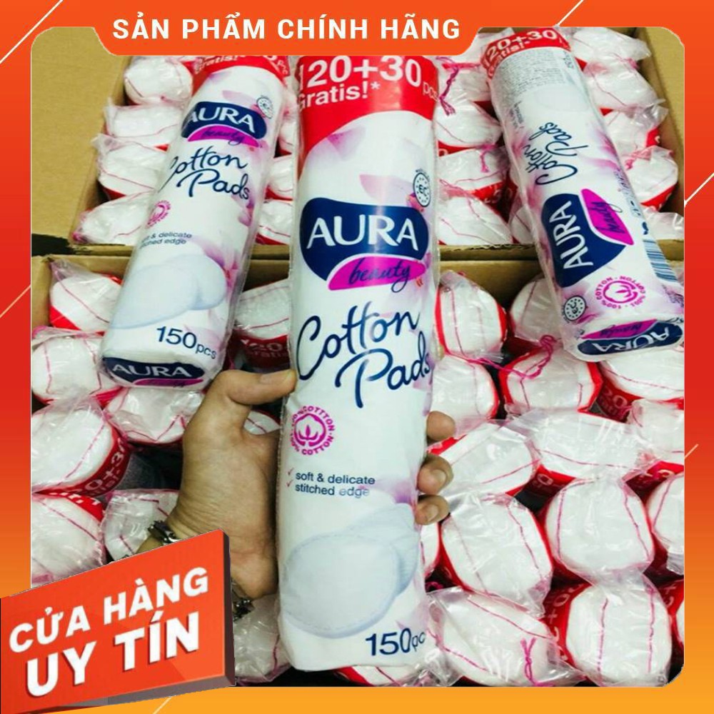 [CHÍNH HÃNG - GIÁ SỈ] Bông tẩy trang Aura 150 miếng