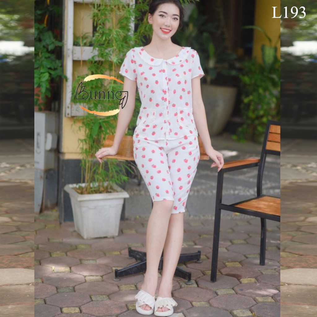 Quần áo bộ nữ, đồ bộ mặc nhà cổ sen cực xinh