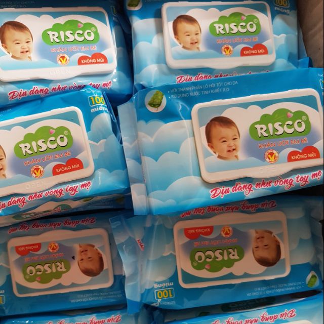 Giấy ướt RISCO không mùi (100 tờ)