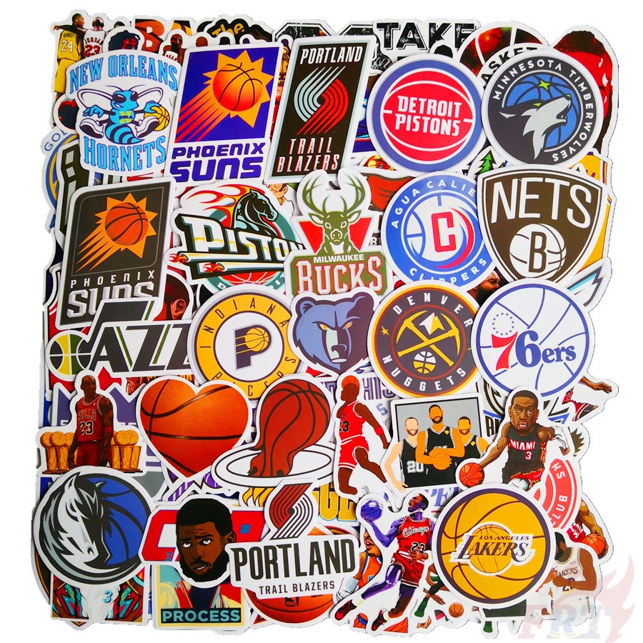 104 cái / bộ ❉ Hình dán Logo nhóm nhạc Superstar &amp; Team NBA ❉ Sticker dán tường thời trang chống thấm nước