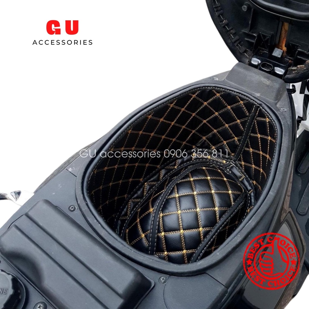 Lót cốp xe máy PIAGGIO VESPA LX chất liệu da cao cấp chống nóng thiết kế có túi tiện dụng GU