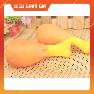 Đồ chơi cho chó mèo xương cao su đùi gà