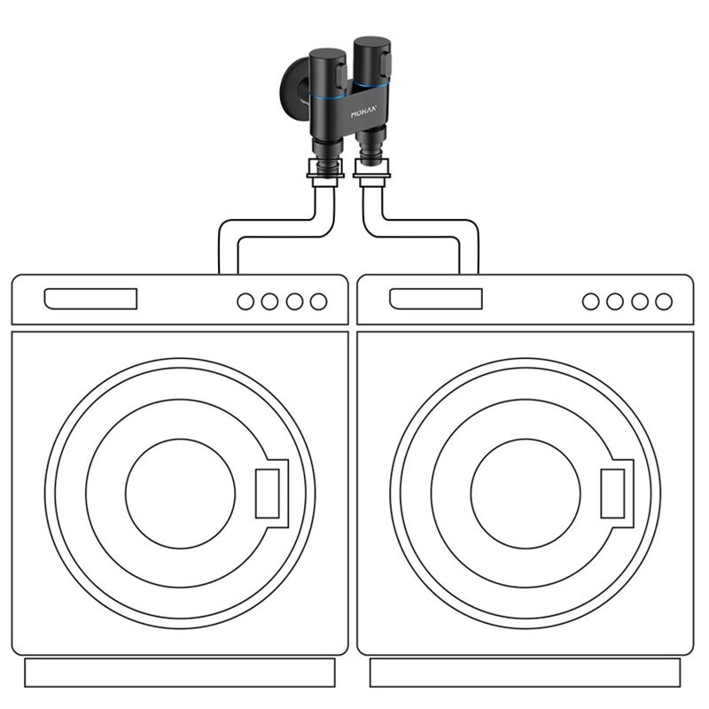 Vòi Nước G1/2 Mini Hình Tam Giác Màu Đen Đa Năng