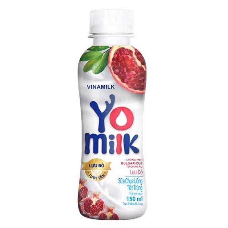 Sữa chua uống Yomilk Lựu Đỏ - Chai 150ml