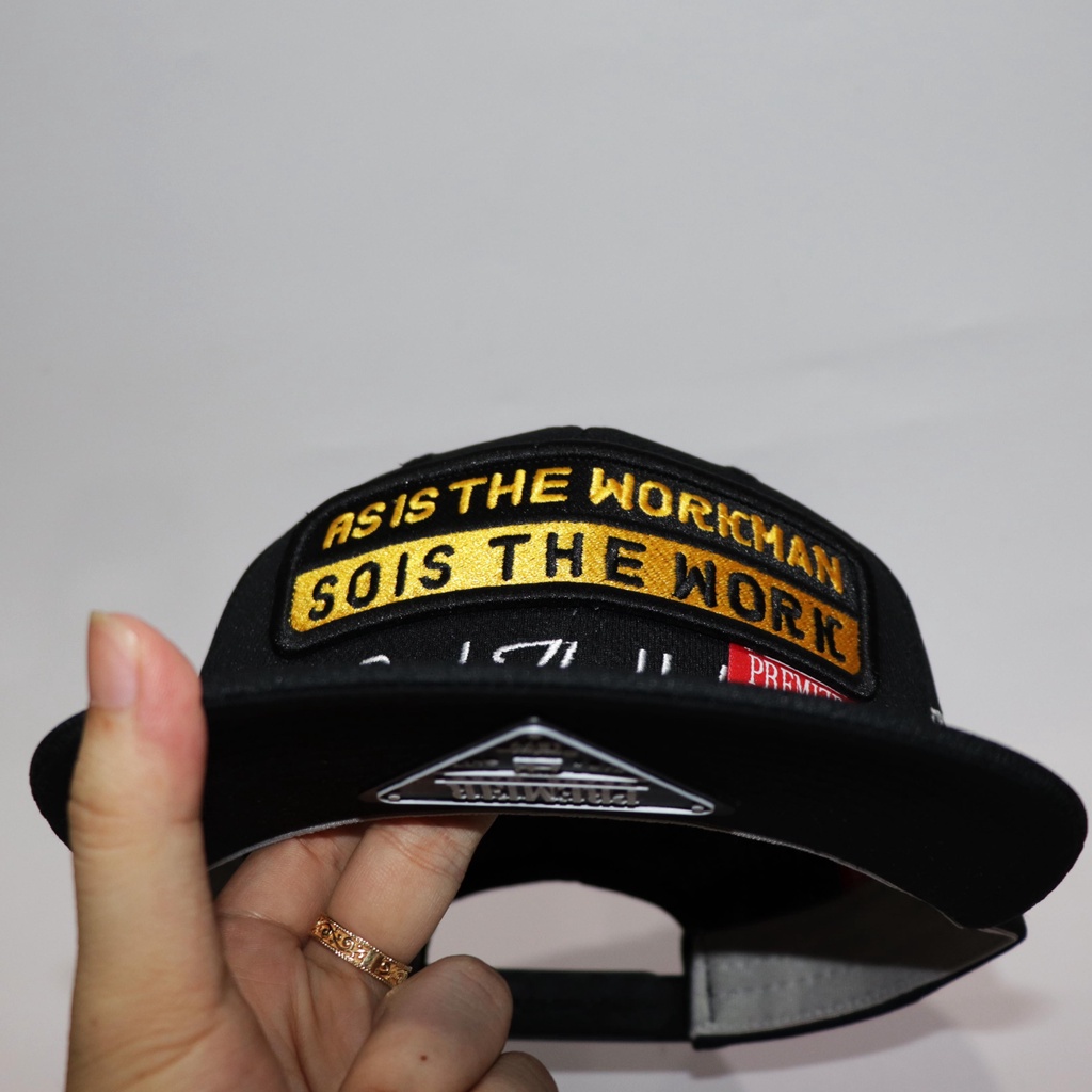 Nón NHS Snapback Tuyệt Đỉnh Thêu So Work Đen SW002.