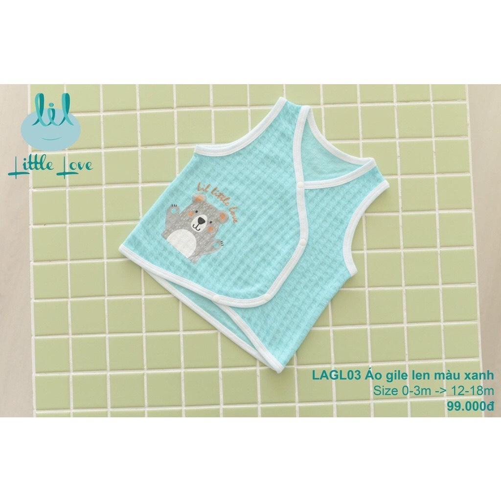 Áo khoác gile Little Love chất len cho bé