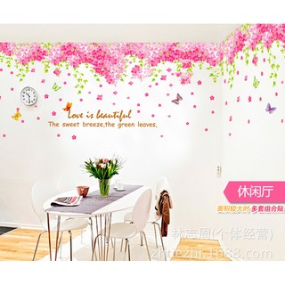 Tranh DECAL len trần hoa Đào