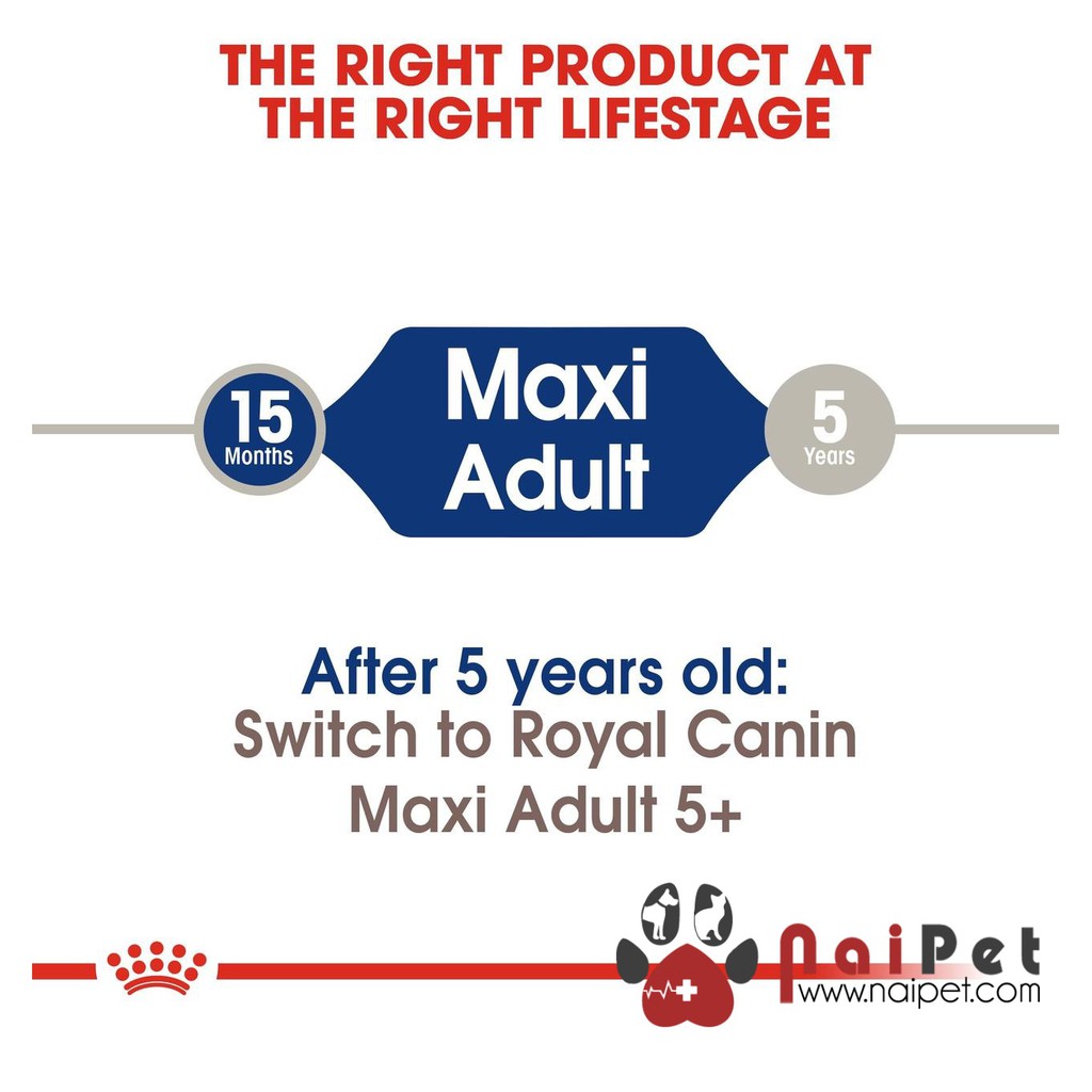 Thức Ăn Hạt Cho Chó Trưởng Thành Cỡ Lớn Maxi Adult Royal Canin 1kg