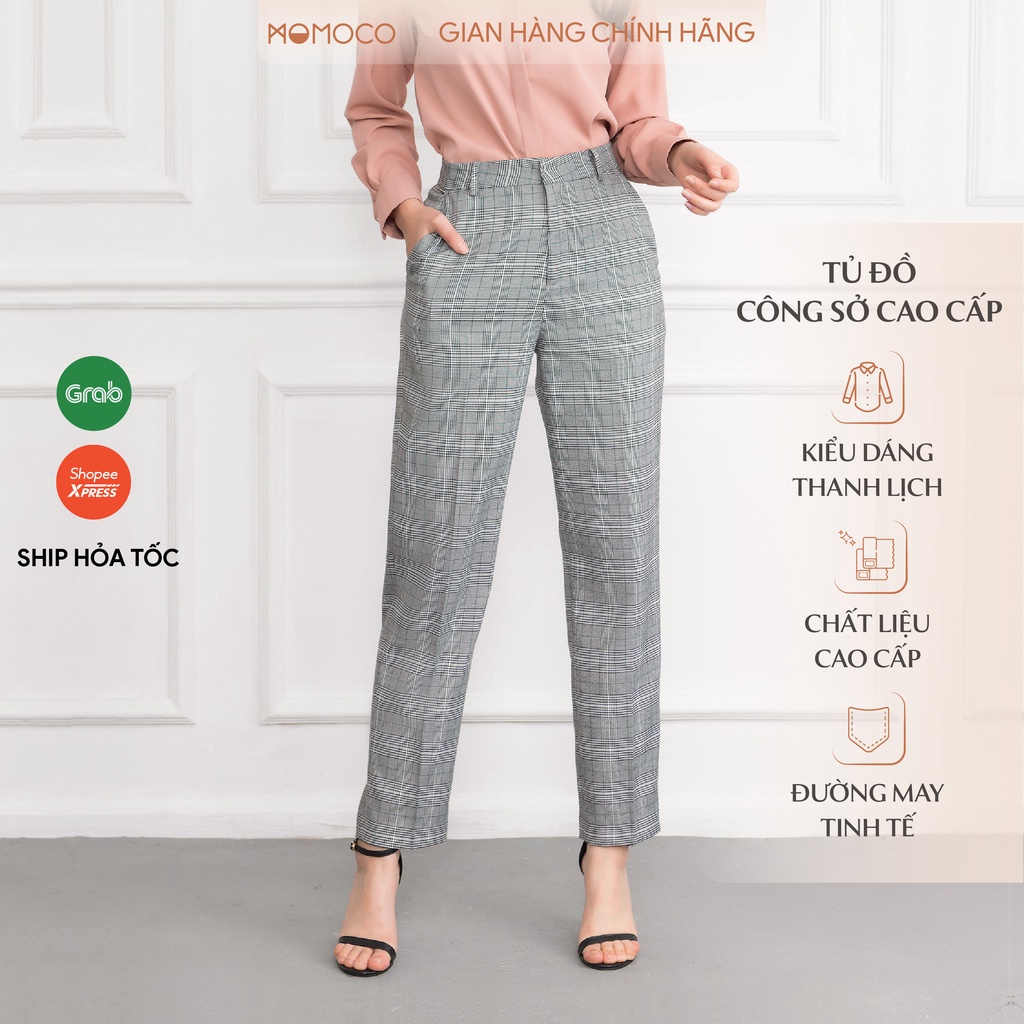 Quần Ống Đứng MOMOCO ESSENTIALS Signature Straight Pants Chất Liệu Tuýt Si Mềm Mại  - M2774