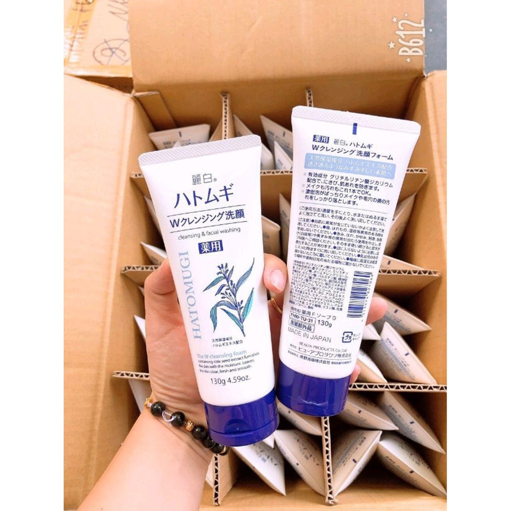 Sữa rừa mặt Hatomugi Cleansign & Facial Washing 130g