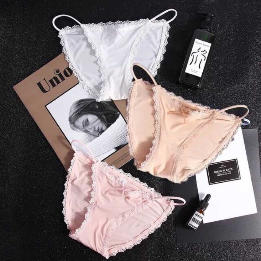 Quần lót nữ 2 dây sexy, quần chíp gợi cảm viền ren mềm mại êm ái Bellar_bra L829