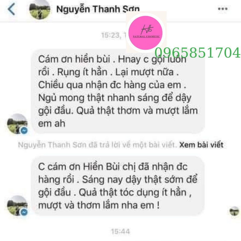 Tinh chất thảo mộc Hiền Bùi ngăn rụng tóc, kích thích tóc mọc, sạch gàu nấm