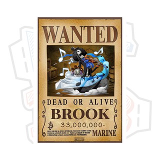 Poster truy nã Brook ver 2 - One Piece