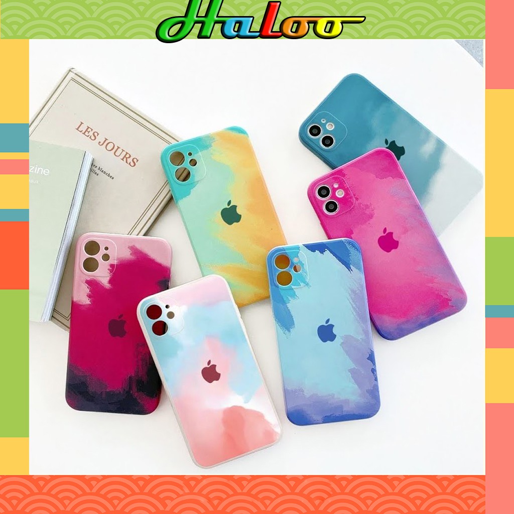 Ốp lưng iphone LOANG MÀU cạnh vuông bảo vệ camera 6/6plus/6s/6splus/7/7plus/8/8plus/x/xr/xs/11/12/pro/max/plus/promax