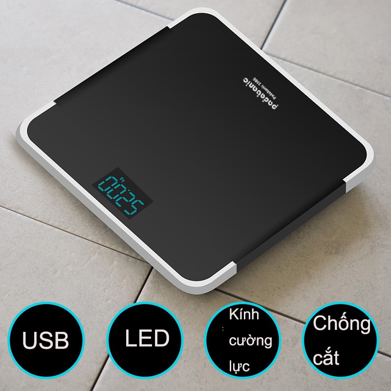 Cân Điện Tử Cân Sức Khỏe Gia Đình Chuẩn Xác Tải Trọng 180kg Bề Mặt Kính Cường Lực Bảo Hành 1 Năm