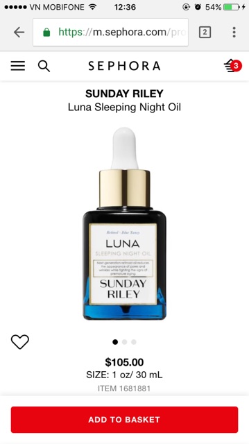 💙Dầu dưỡng da Sunday Riley Luna Sleeping Night Oil | BigBuy360 - bigbuy360.vn