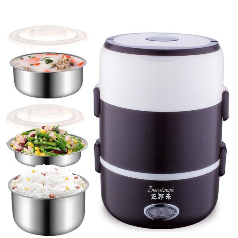 [xả kho 3 ngày] CẶP LỒNG Ủ CƠM 3 TẦNG CẮM ĐIỆN LƯU Ý 3 TẦNG CẮM ĐIỆN VỎ ĐEN