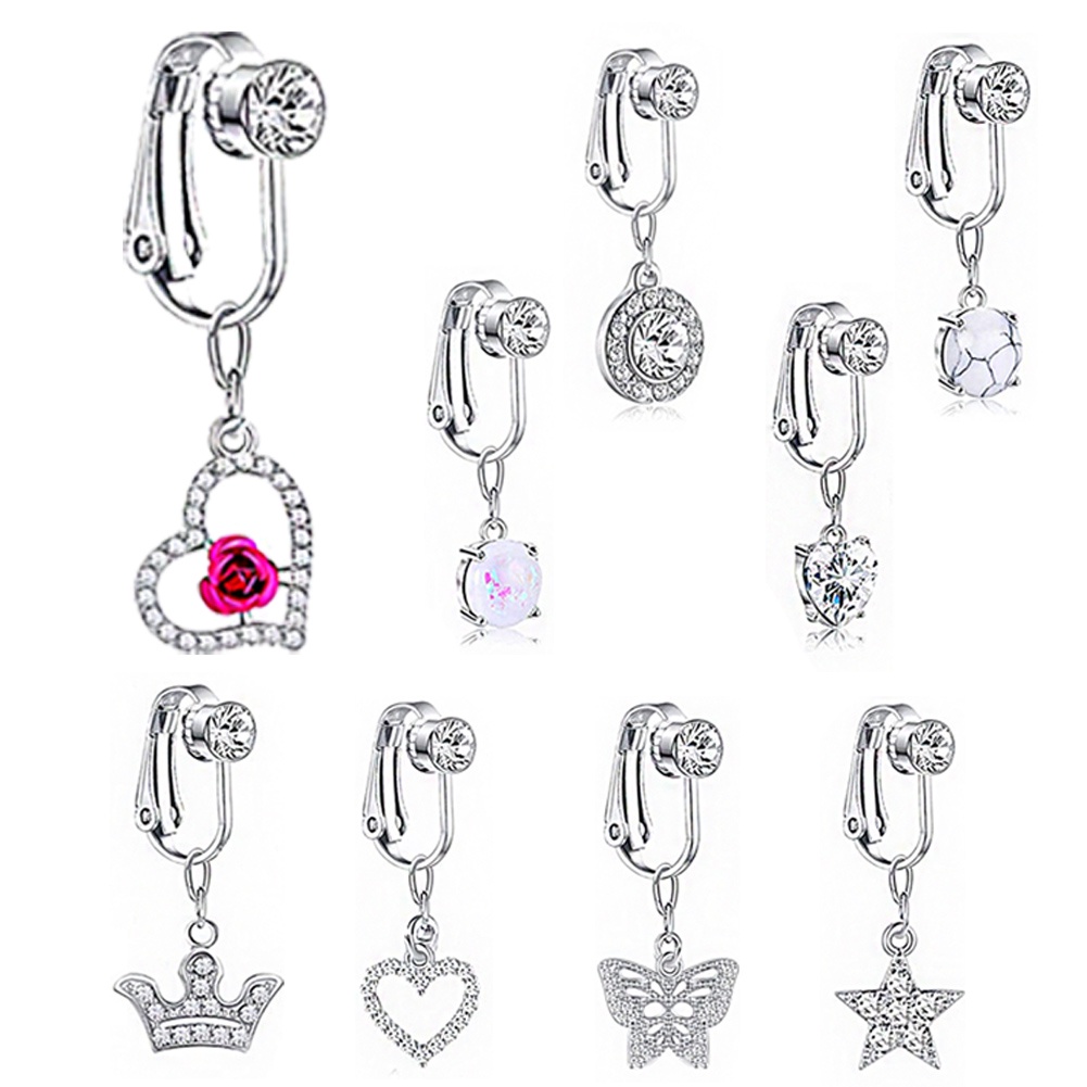 1 Khuyên Xỏ Rốn Bằng Thép Không Gỉ Hình Ngôi Sao Cá Tính