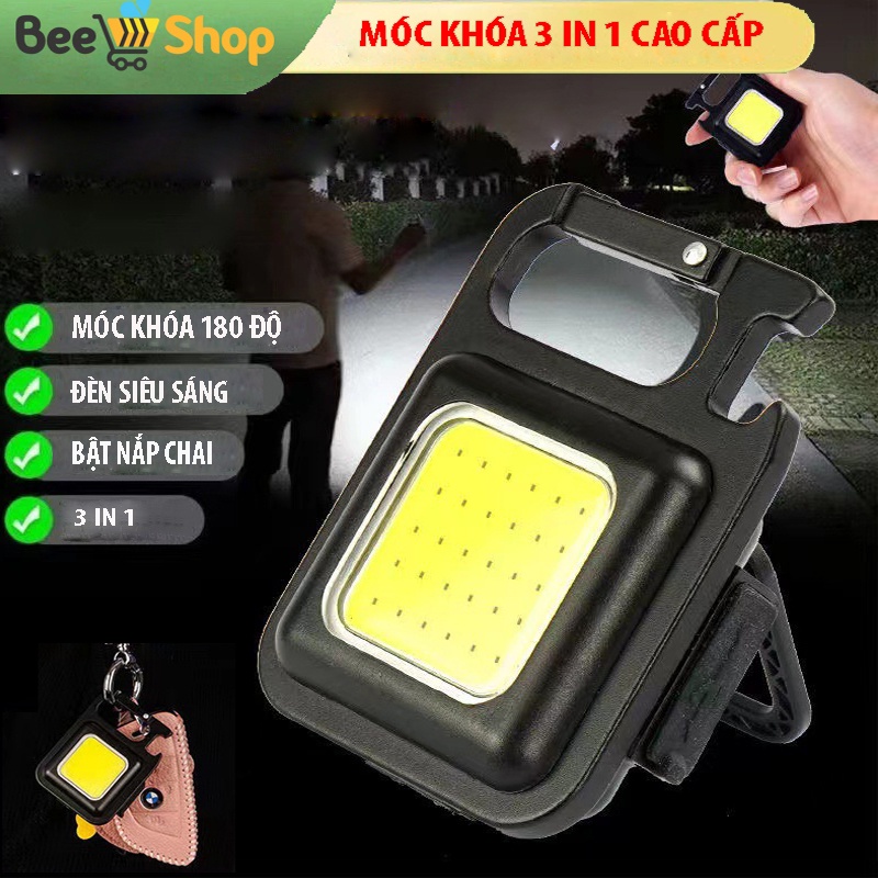 [SIÊU PHẨM] Đèn Led COB Khẩn Cấp Đa Năng Có Thể Sạc Lại Kèm Móc Khóa Nhỏ Gọn Tiện Dụng