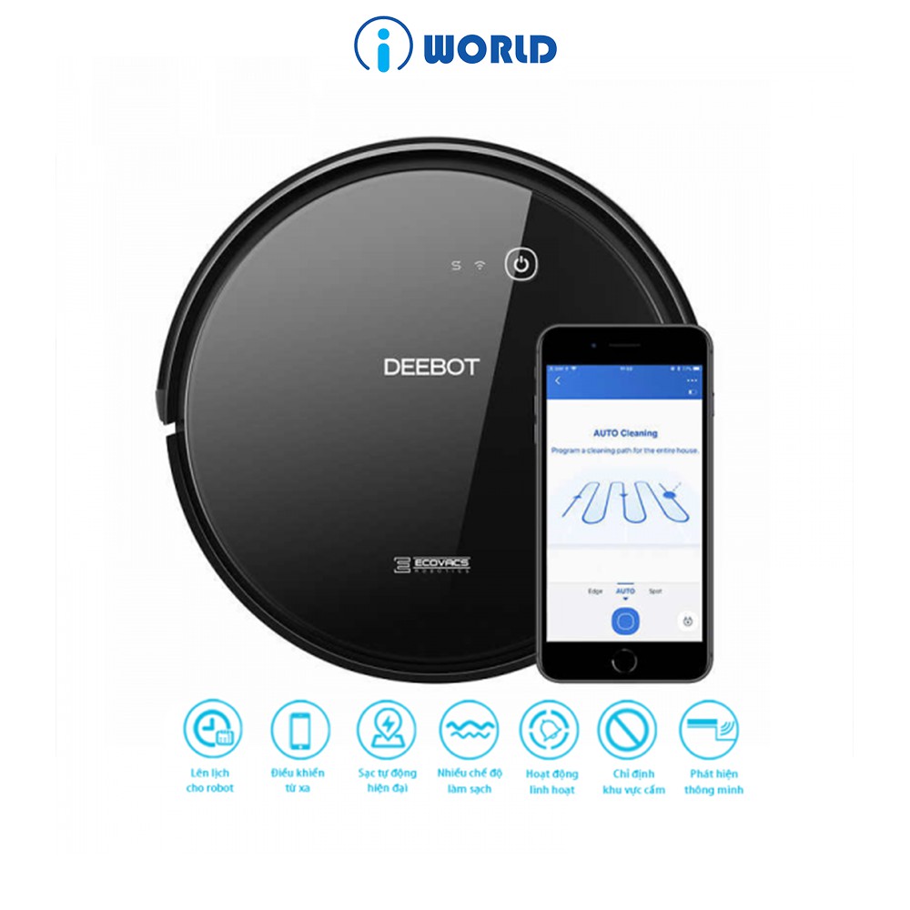Robot hút bụi , máy hút bụi tự động Ecovacs Deebot 601 chính hãng nguyên seal bảo hành 12 tháng