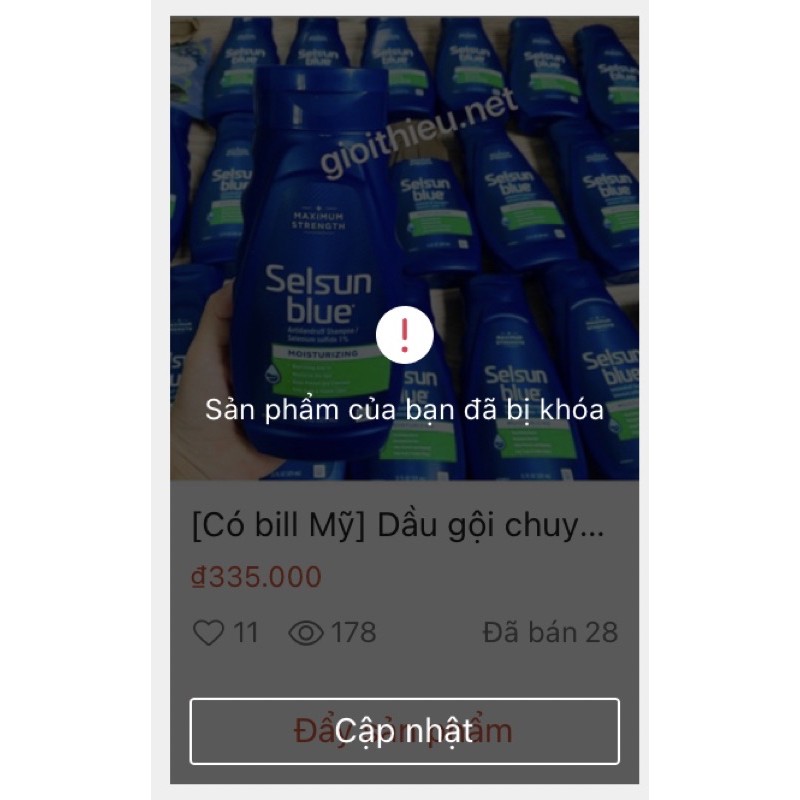 [Có bill Mỹ] Dau goi tri gau Selsun Blue chai 325ml của Mỹ