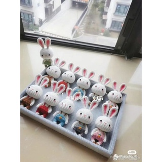 Móc khóa thỏ móc len handmade ( có kèm móc khóa)