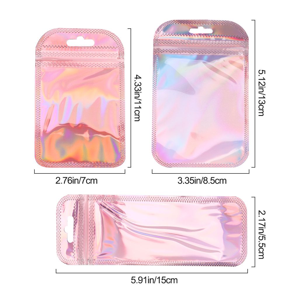 Set 50 túi zip nhựa Opp có lỗ treo đựng trang sức tiện dụng
